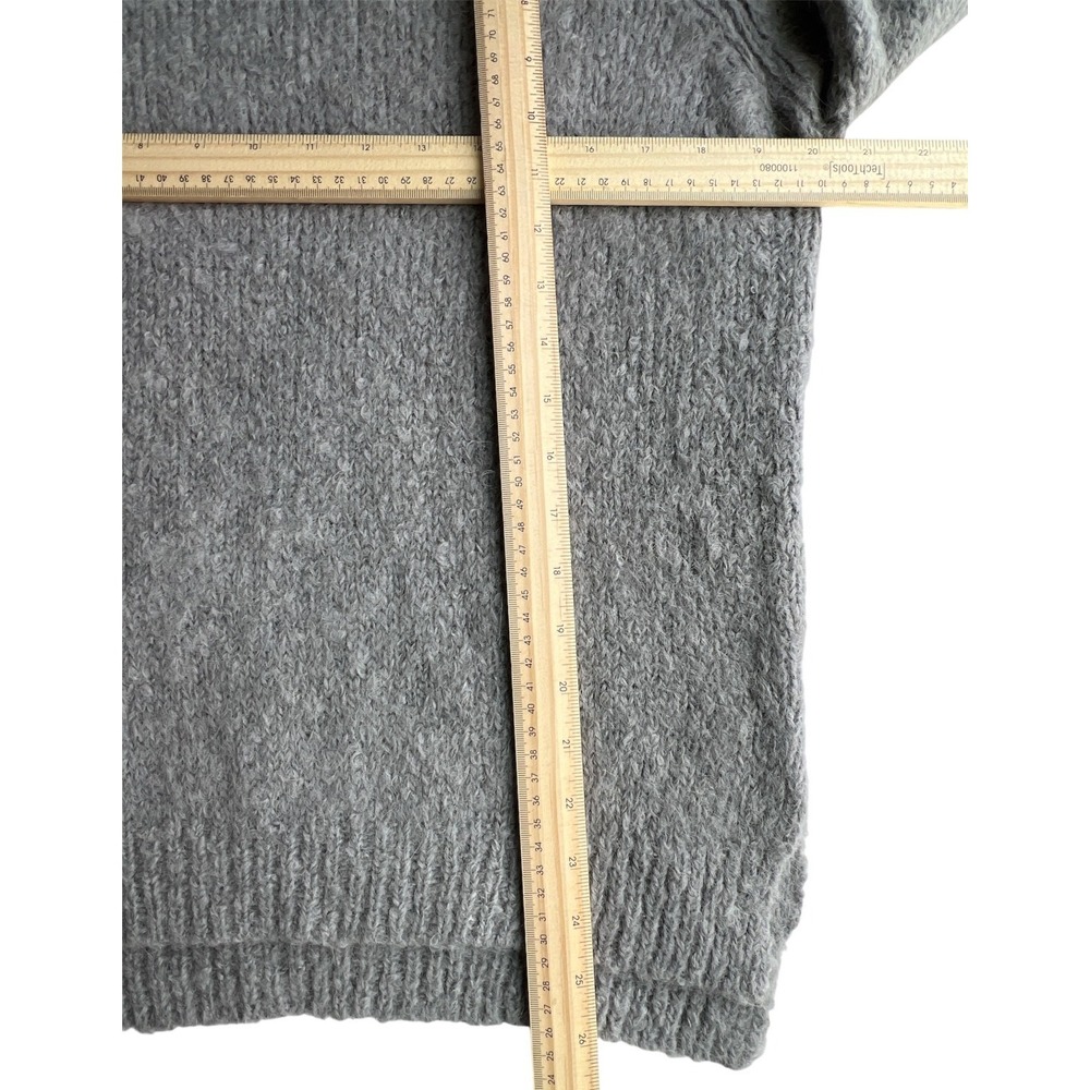 Halston Sweater Heritage Alpaca Wool Blend Womens Small Gray Soft Luxe Classic - Picture 3 of 9